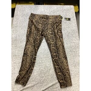 Athletic Works Womens 1X 16W-18W Snakeskin High Waist Performance Leggings NWT